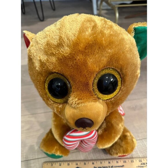 TY TYSILK CHRISTMAS BOO BEAR LARGE BELLA 14" DECEMBER 5 - Picture 7 of 13